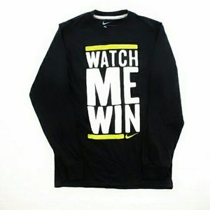 • {Nike} Long Sleeved "Watch Me Win" Top